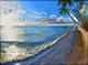 ハワイの海の絵画